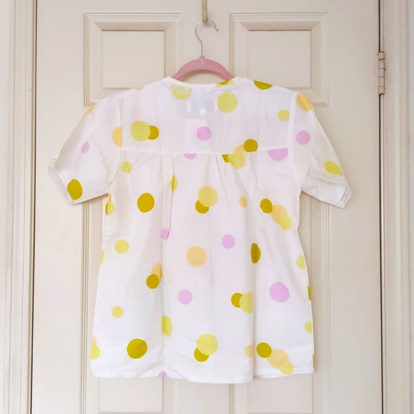 NWT. 100% Cotton Multicolor Polka Dots and Embroidery Pajama Set. - Picture 6 of 9